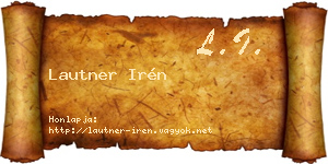 Lautner Irén névjegykártya